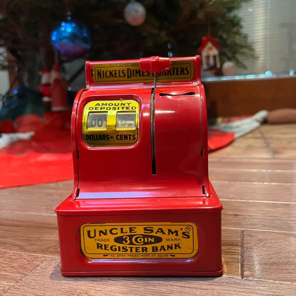 Uncle Sam's Antique 3 Coin Cash Register Bank